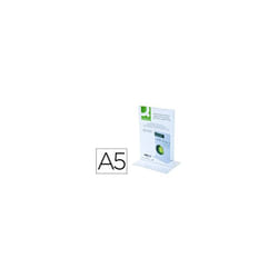 Liderpapel - Espositore da tavolo q-connect conconformde t metacrilato dimensioni a5 a dos facce