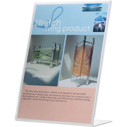 Display da tavolo q-connect connect withshape of l methacrylate size 213x300 mm