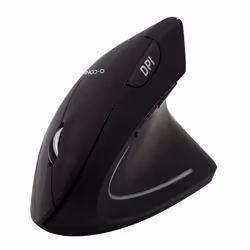Q-CONNECT KF10714, Mano destra, Design verticale, Bluetooth + USB Type-A, 1600 DPI, Nero