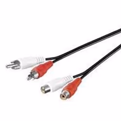 Microconnect AUDCH2, 2 x RCA, Maschio, 2 x RCA, Femmina, 1,5 m, Nero
