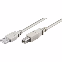 Microconnect USBAB5, 5 m, USB A, USB B, USB 2.0, Maschio/Maschio, Bianco