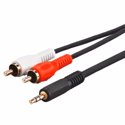 Microconnect AUDLC15G, 3.5mm, Maschio, 2 x RCA, Maschio, 15 m, Nero
