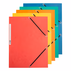 Q-CONNECT KF02174, Cartella Manila, A4, Cartoncino, Colori assortiti, Lucido, Ritratto