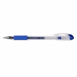 Q-CONNECT KF21717, Penna in gel con cappuccio, Blu, Multicolore, Ultra sottile, Rotondo, Ambidestro