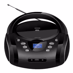 Denver TDB-10 impianto stereo portatile Analogico 1,8 W DAB+, FM Nero Riproduzione MP3