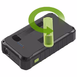 Denver PSO-10012 batteria portatile Polimeri di litio (LiPo) 10000 mAh Nero, Verde chiaro - Vista aggiuntiva 3