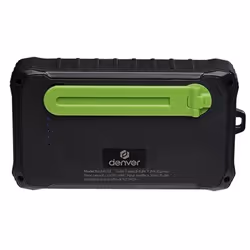 Denver PSO-10012 batteria portatile Polimeri di litio (LiPo) 10000 mAh Nero, Verde chiaro - Vista aggiuntiva 4