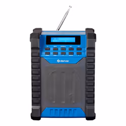 Denver WRD-60, Portatile, DAB, DAB+, FM, 10 W, LCD, USB tipo-C, Nero, Blu