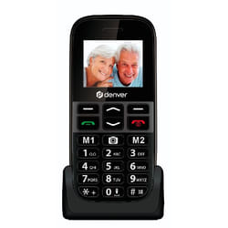 Denver BAS-18600L cellulare 4,5 cm (1.77") Nero Telefono per anziani