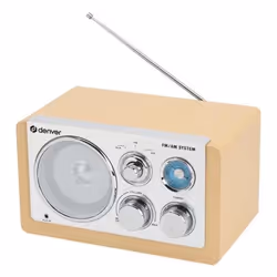 Denver TR-63LW radio Personale Analogico Bamboo, Argento - Vista aggiuntiva 4