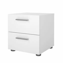 Les Tendances - comodino 2 cassetti 'pepe' bianco 40x40,2x42,3 cm