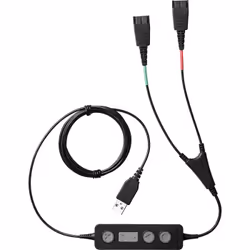 Jabra 265-09, USB2.0, Maschio, 2x QD, Maschio, Nero
