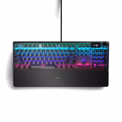 Steelseries Apex 5, Cablato, USB, Interruttore a chiave meccanica, QWERTY, LED RGB, Nero