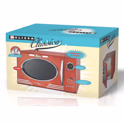 Melissa 16330129 forno a microonde Cromo, Rosso Microonde con grill Superficie piana 23 L 800 W - Vista aggiuntiva 7