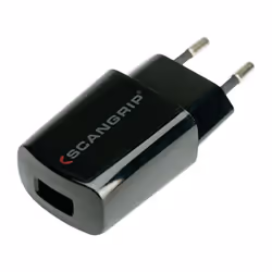 Caricatore USB standard (2 A) Per caricare prodotti SCANGRIP compatibili con USB Senza cavo Tensione di uscita: 5 V CC 1 A