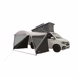 Outwell Touring Shelter, Fisso, Rotondo, Tenda da sole da facciata, Poliestere, Nero, Grigio, 175 cm