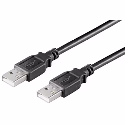 Microconnect USBAA01B, 0,1 m, USB A, USB A, USB 2.0, Maschio/Maschio, Nero