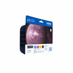 Brother LC-1220VALBPDR cartuccia d'inchiostro 4 pz Originale Nero, Ciano, Magenta, Giallo - Vista aggiuntiva 2
