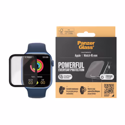 PanzerGlass PzGlss Apple Watch Series 7 44 mm Protezione per schermo Trasparente Vetro temperato, Poliuretano termoplastico (TPU)