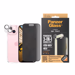 PanzerGlass Privacy 3-in-1-Pack iPhone 2023 6.1 Pellicola proteggischermo trasparente Apple 1 pz