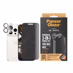 PanzerGlass Privacy 3-in-1-Pack iPhone 2023 6.1 Pro Pellicola proteggischermo trasparente Apple 1 pz