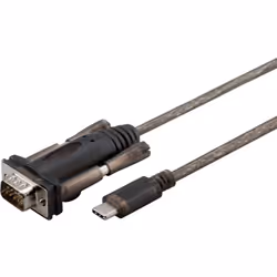 Microconnect USB3.1CRS232, Nero, 1 m, USB C, DB9, Maschio, Maschio