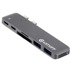 eSTUFF ES84122-GREY hub di interfaccia USB 3.2 Gen 1 (3.1 Gen 1) Type-C 5000 Mbit/s Grigio