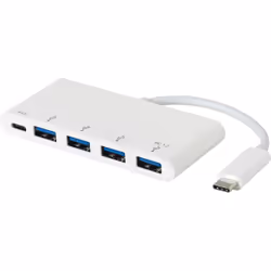 eSTUFF ES623007WH, USB 3.2 Gen 1 (3.1 Gen 1) Type-C, USB 3.2 Gen 1 (3.1 Gen 1) Type-A, 5000 Mbit/s, Bianco, ABS sintetico, 60 ...