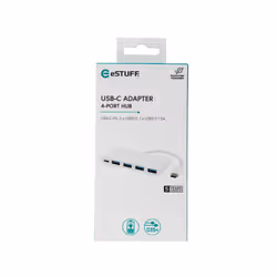 eSTUFF ES623007WH hub di interfaccia USB 3.2 Gen 1 (3.1 Gen 1) Type-C 5000 Mbit/s Bianco