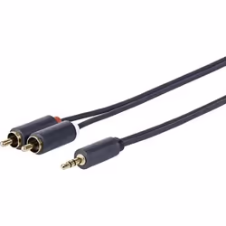 Vivolink PROMJRCA5, 3.5mm, Maschio, 2 x RCA, Maschio, 5 m, Nero