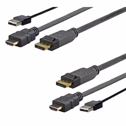 Vivolink PROHDMIUSBDP2, 2 m, DisplayPort, HDMI + USB, Maschio, Maschio, Dritto