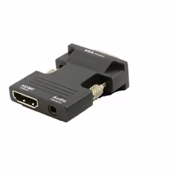 Microconnect HDMIVGAAUDIOB, VGA (D-Sub), HDMI + Audio, Nero