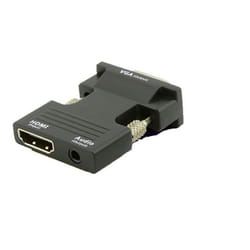 Microconnect HDMIVGAAUDIOB adattatore per inversione del genere dei cavi VGA (D-Sub) HDMI + Audio Nero