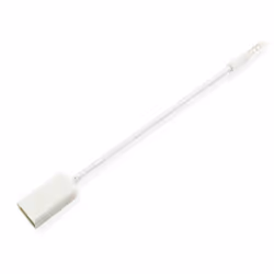 Microconnect AUDUSBFW, 3.5mm, Maschio, USB tipo A, Femmina, 0,2 m, Bianco