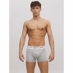 Jack & Jones 5712833644164 Pantaloncino Boxer corto Nero, Bianco, Grigio - Vista aggiuntiva 7