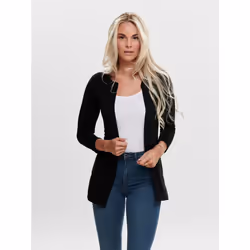 ONLY 15112273, Cardigan, Adulto, Femmina, Nero, XS, Scollo rotondo