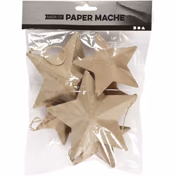 Creativ Company 510403 decorazione natalizia Decorazione natalizia a forma di stella Carta Beige 6 pz