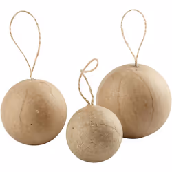 Creativ Company 510313, Ornamento per palline di Natale, Carta, Beige, 6 pz, Blister