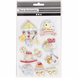 Creativ Company 27095 sticker decorativi Carta Colori assortiti 8 pz