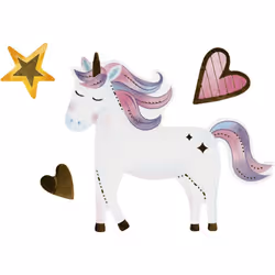 Creativ Company 29121 sticker decorativi Lamina, Carta Colori assortiti, Bianco 31 pz
