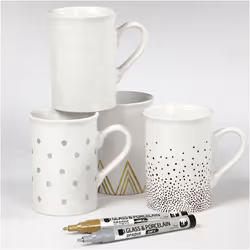 Creativ Company 31337 evidenziatore 4 pz Tipo di punta Marrone, Oro, Argento, Bianco
