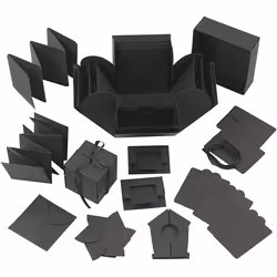 Creativ Company 25378, Confezione regalo, Nero, Monocromatico, Cartoncino, Auguri, 120 mm