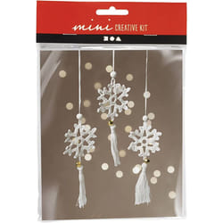 Creativ Company 977483 decorazione natalizia Ornamento natalizio a fiocco di neve Cotone Bianco 1 pz