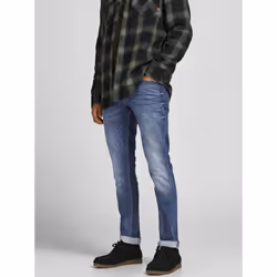 Jack & Jones 12109970, Blu, Jeans, Cotone, Elastan, Poliestere, Non candeggiare, Lavaggio delicato (30 °C), 1 pz