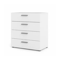 Cassettiera 'pepe' bianca con 4 cassetti, 80x68x40 cm