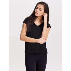 ONLY 15136069, Parte superiore (abbigliamento), Adulto, Femmina, Nero, L, Collo a V