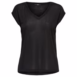 ONLY 15136069 Parte superiore (abbigliamento) Collo a V Manica corta Poliestere, Viscosa