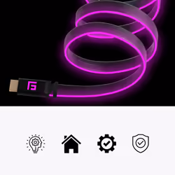 Floating Grip FG-HDMILED-150-PINK cavo HDMI 1,5 m HDMI tipo A (Standard) Nero