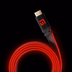 Floating Grip FG-HDMILED-300-RED cavo HDMI 3 m HDMI tipo A (Standard) Nero