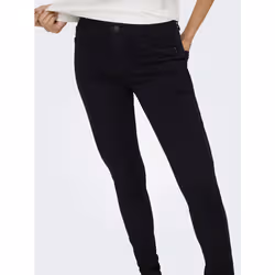 ONLY ONLRAIN Mid waist Skinny Fit Jeans Nero - Vista aggiuntiva 6